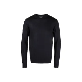 EMPORIO ARMANI Logo Embroidered Crewneck Jumper