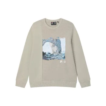 FILA Knitwear Men's Soft Khaki Heather Gray