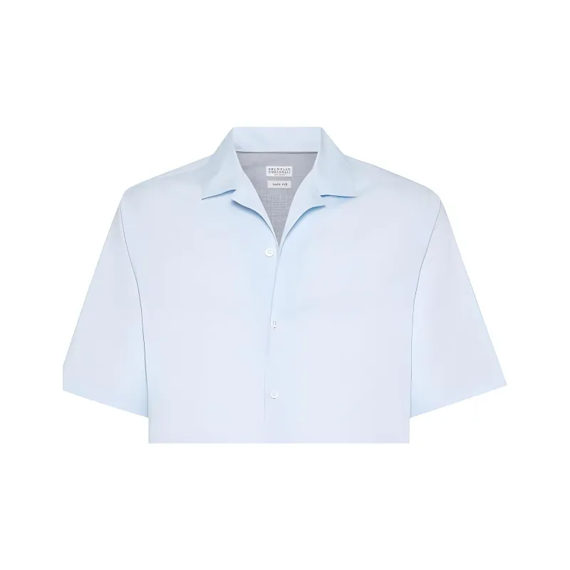 Brunello Cucinelli Short Sleeved Camp Collar Shirt-5