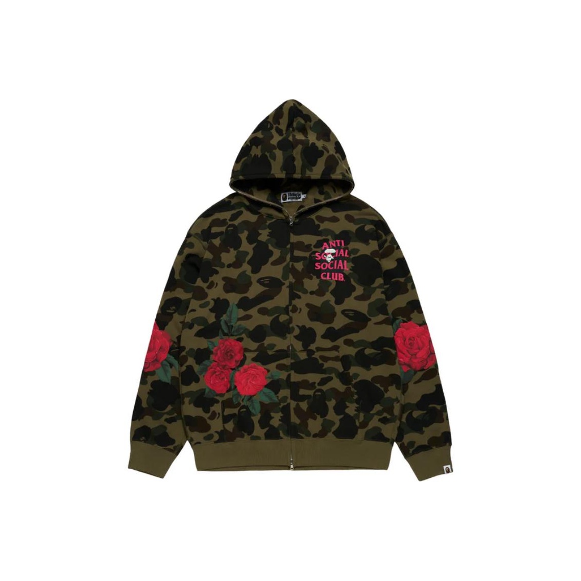 A BATHING APE X Anti Social Social Club Full Zip Hoodie - POIZON