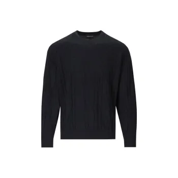 EMPORIO ARMANI Intarsia Knitted Crewneck Jumper