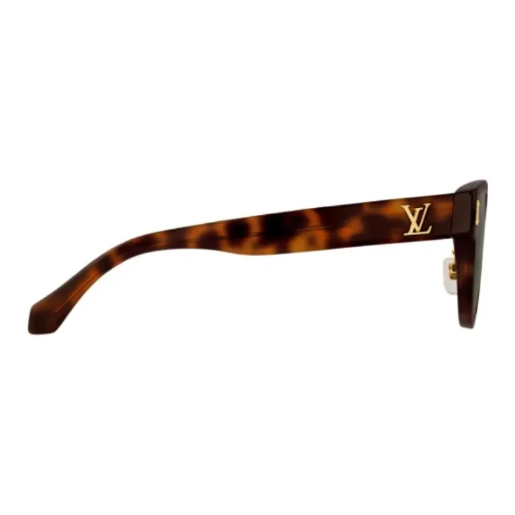 LOUIS VUITTON Acetate Metal Parts Round Sunglasses Men's Tortoiseshell-2