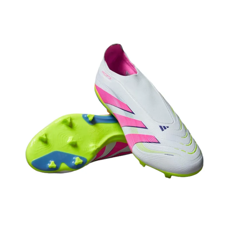 Adidas Predator League Laceless FG/MG Cloud White Lucid Pink Lucid Lemon-3