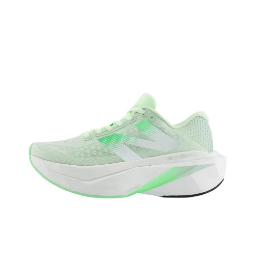 New Balance NB FuelCell SuperComp Trainer V3 Anti Slip Wear Resistant Low Top Casual Running Shoes Men's Green White