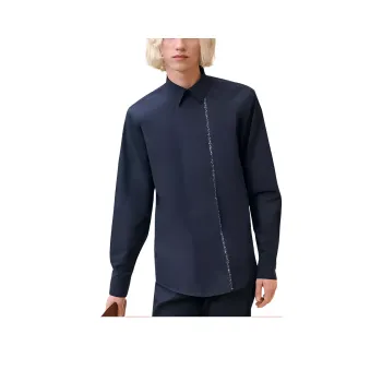 HERMES Shirts Men Marine Blue