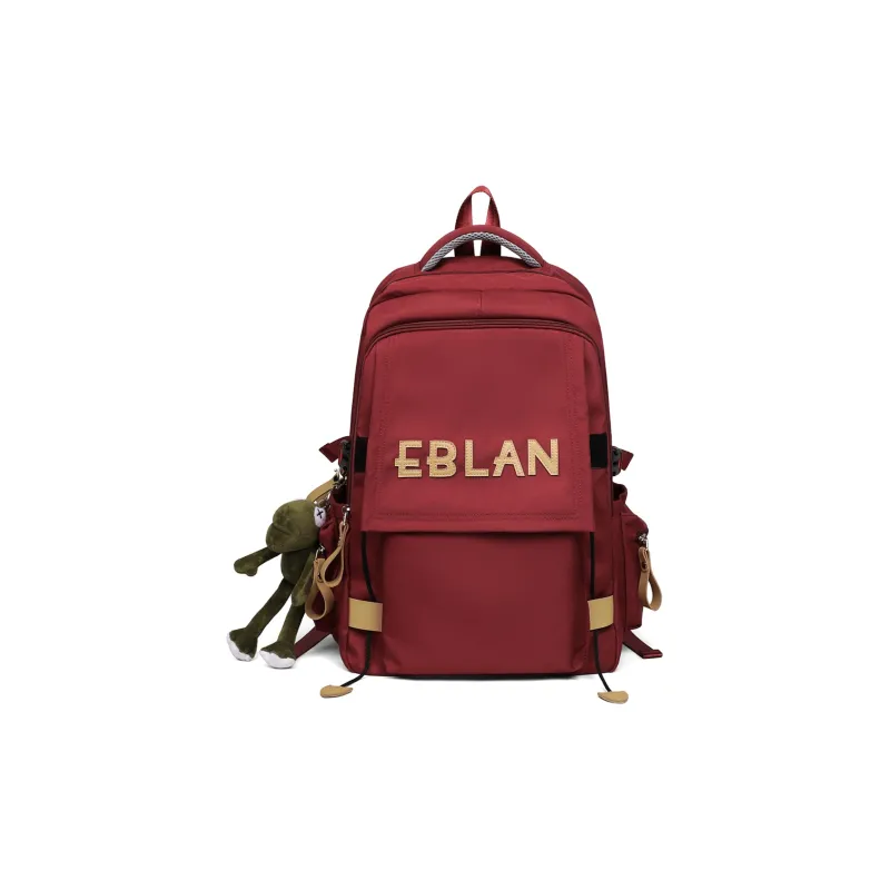 EBLAN Fabric Backpack Regular Unisex Red/Black-2