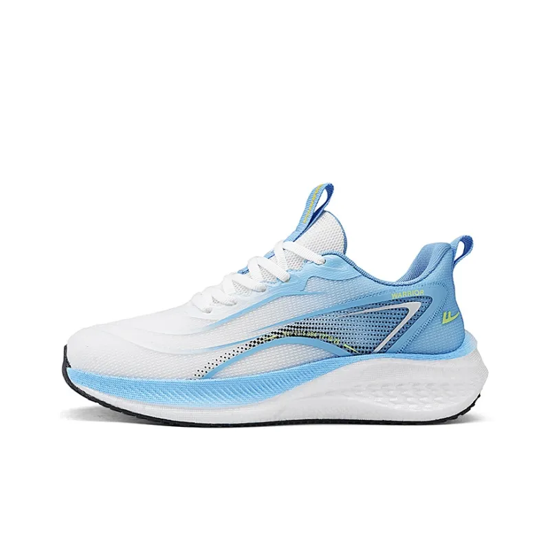 Warrior Abrasion Resistant Slip Resistant Low Top Physical Fitness Test Physical Exam Running Shoes Men's White Blue-0