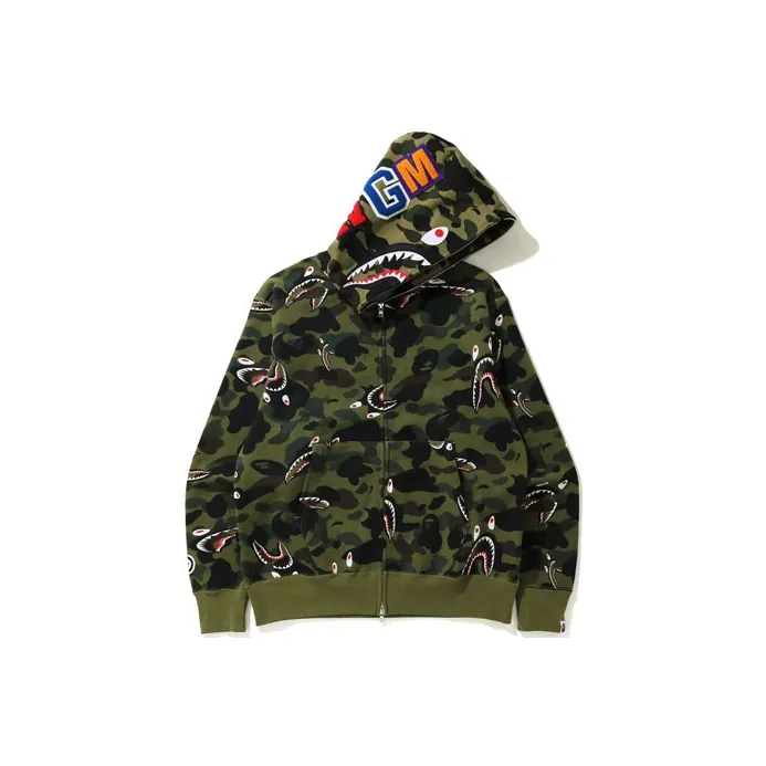 Bape Shark 1st Camo Shark Relaxed Full Zip Hoodie-0