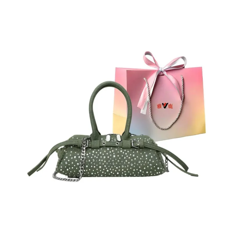 Yalu PU One Shoulder Handbag Women's Light Blue/Dark Blue/Black/Green-6