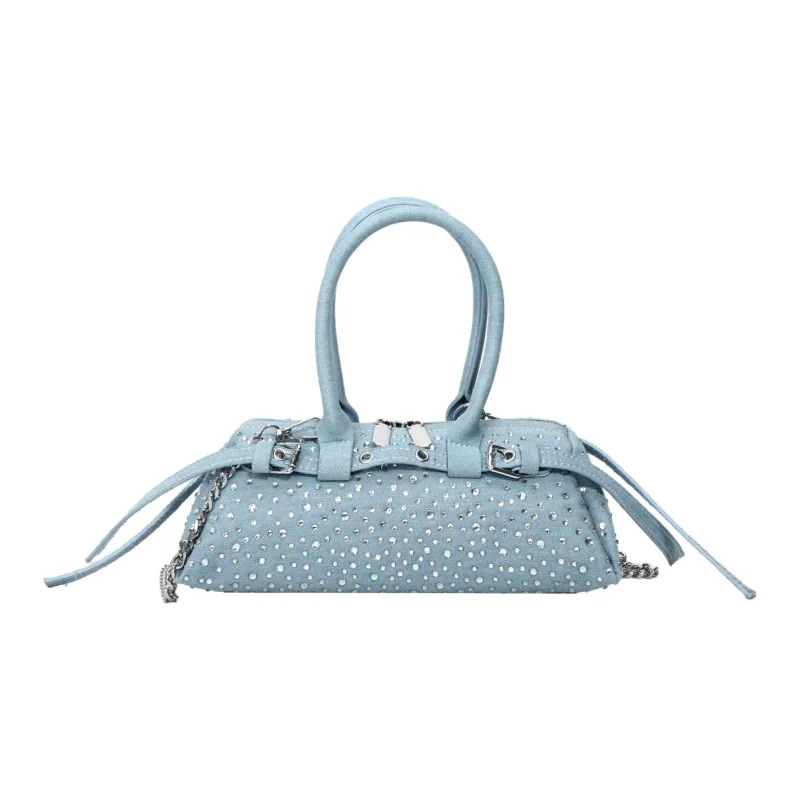 Yalu PU One Shoulder Handbag Women's Light Blue/Dark Blue/Black/Green-1