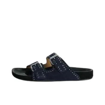 ISABEL MARANT Lennyo Slide Slippers Women's Navy Blue
