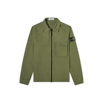 STONE ISLAND Jackets Men Olive Green