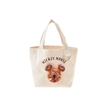 Disney Polyester With Cotton Tote Bag, Shopping Bag, Handbag Small Size Women's Beige