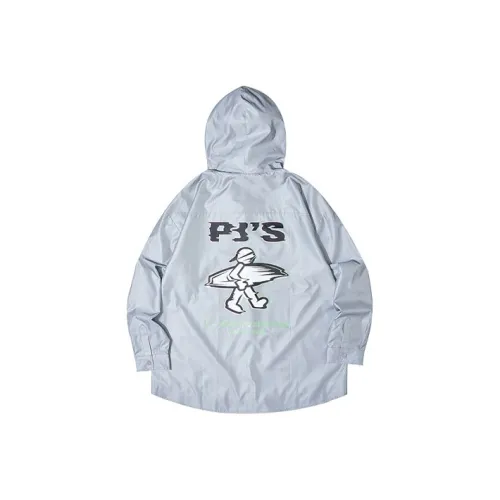 PJ's Vigor Jackets Coats Unisex Silver Gray