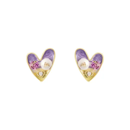 KEYS VIA Copper Alloy Stud Earrings Women's