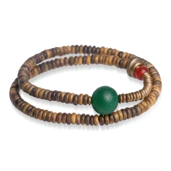 MUXIANG Green Sandalwood Bracelets Unisex