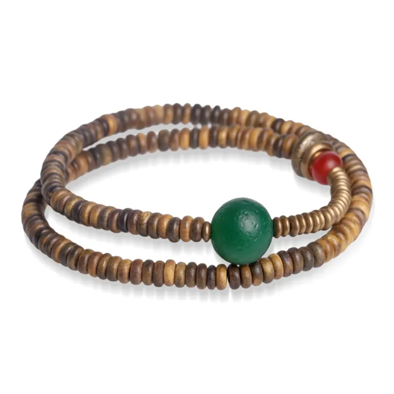 MUXIANG Green Sandalwood Bracelets Unisex-0
