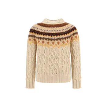 Moncler Cable Knit Crewneck Jumper