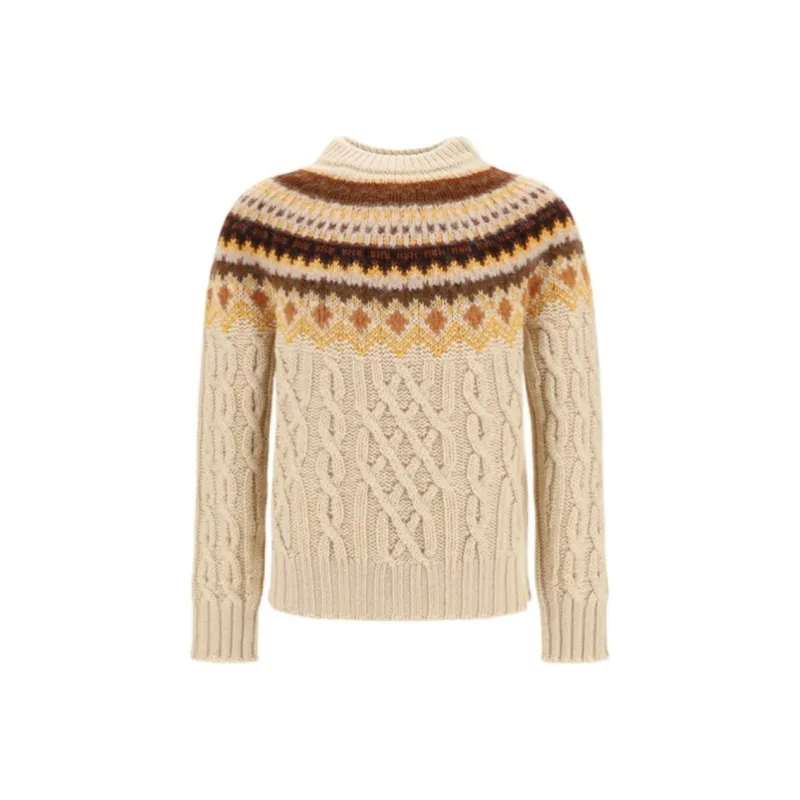 Moncler Cable Knit Crewneck Jumper-0