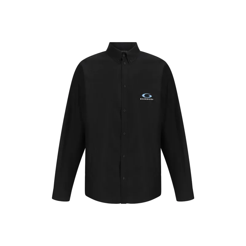 Balenciaga Logo Embroidered Long Sleeved Shirt-0