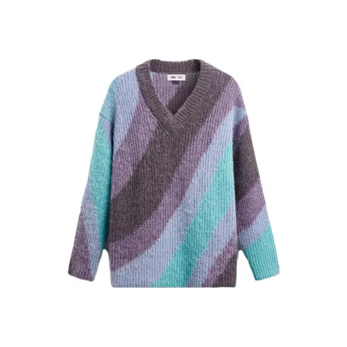ZARA crewneck sweaters Men Light Purple
