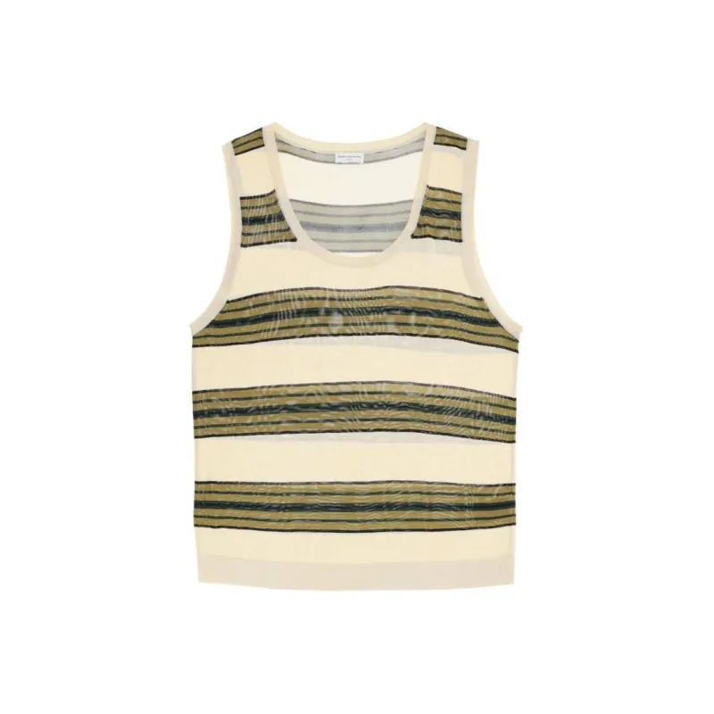 DRIES VAN NOTEN Tank Tops Men Beige-0