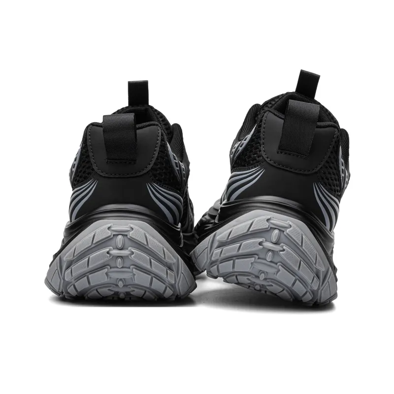 JEEP SPIRIT Cushioning Height Increasing Abrasion Resistant Breathable Slip Resistant Low Top Casual Shoes Men's Black-5