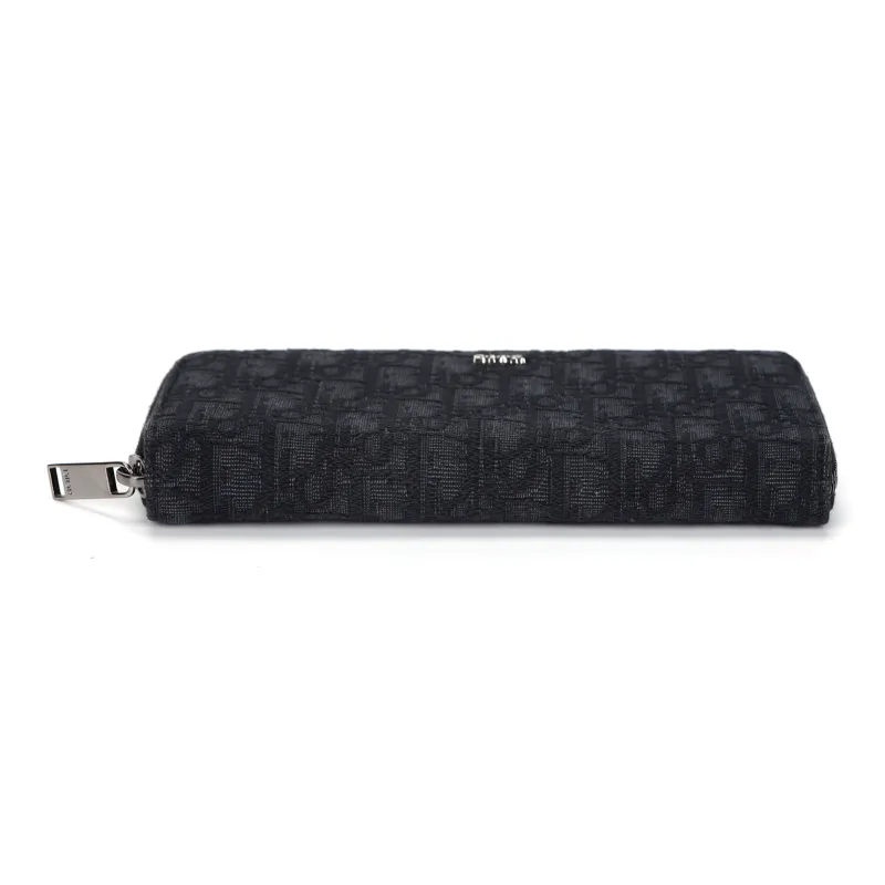 DIOR Printed Fabric Wallet Regular Men's Black-3