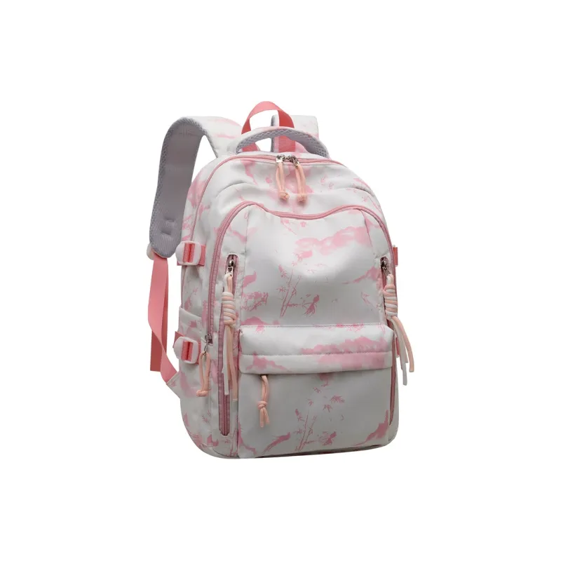 Single Warehouse Nylon Backpack Unisex Black/Burgundy/Green/Sky Blue/Pink-20