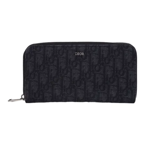DIOR Printed Fabric Wallet Regular Men's Black