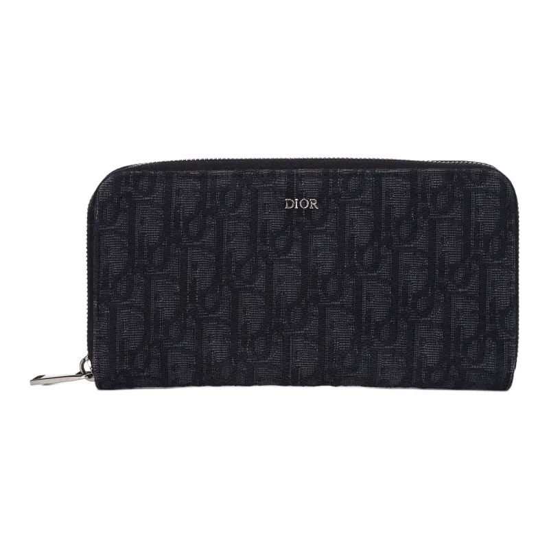 DIOR Printed Fabric Wallet Regular Men's Black-0