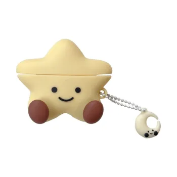 CHRROTA Compatibility With Apple AirPods 4 Silicone Cartoon Stars Soft Shell Headphone Protective Cover Headphone Cases