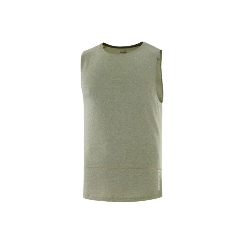 SALOMON CROSS RUN Tank Tops Men's Green-0