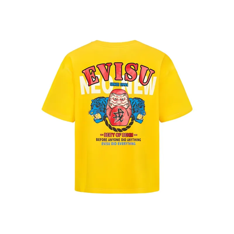 EVISU SS20 Straight T Shirt Men's Yellow-1