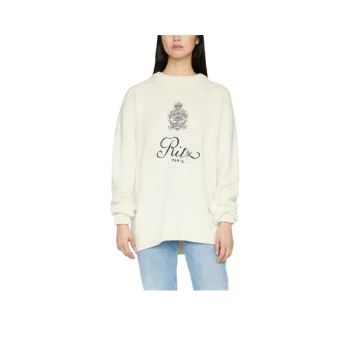 FRAME Ritz Paris Cashmere Sweater Unisex White