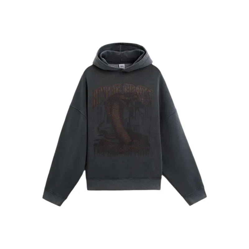 ZARA New Year Sweatshirts Men Coal Gray-0