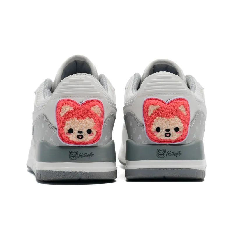 ALI THE FOX Casual Shoes Unisex White Gray-6
