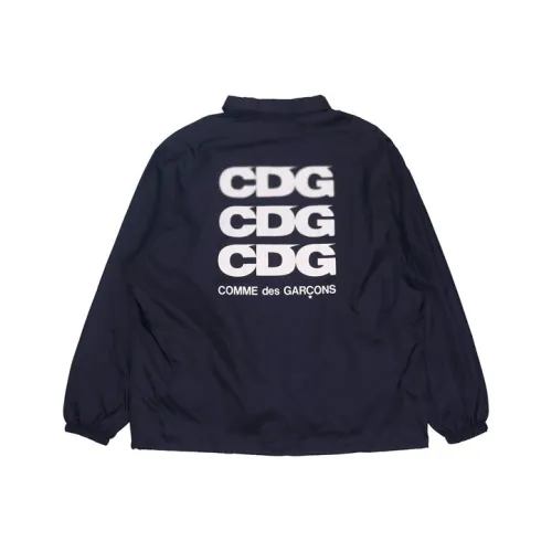 Cdg 로고 코치 자켓 네이비