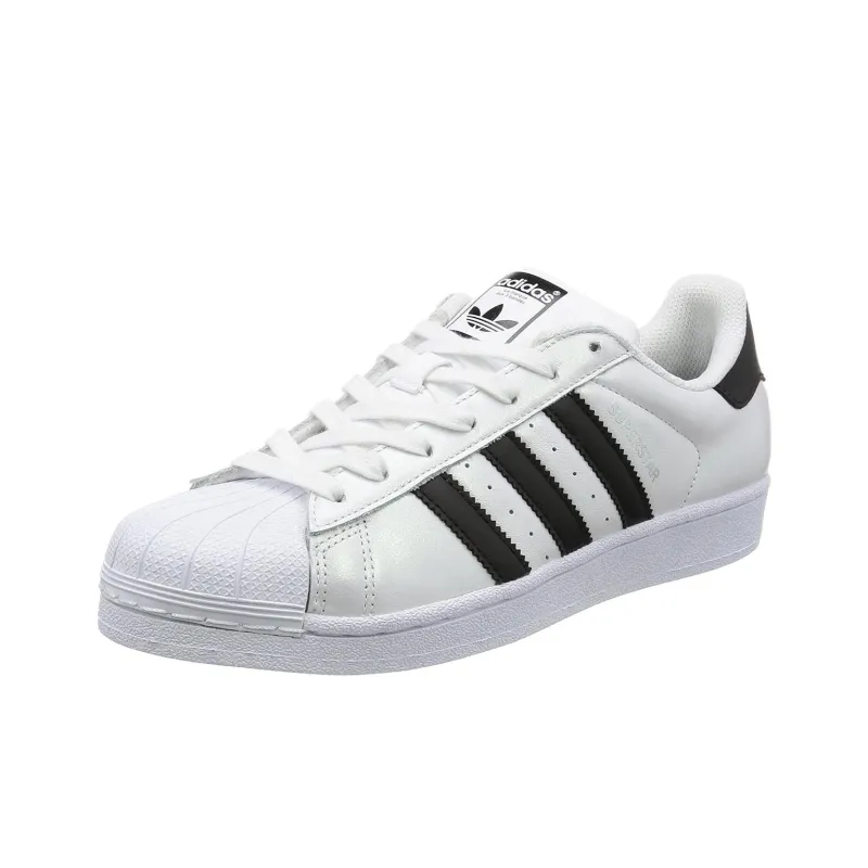 Adidas Originals SUPERSTAR Anti Slip Wear Resistant Low Top Skateboard Shoes Men's White-3