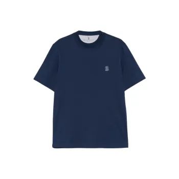 Brunello Cucinelli Logo Printed Crewneck T Shirt