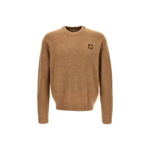 Maison Kitsune Fox Patch Knitted Jumper