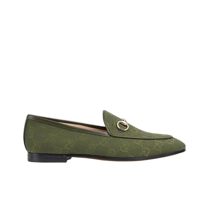 GUCCI Jordaan Casual Single Shoes Women's Green-1