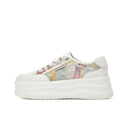 SHOUBA Breathable Low Top Skateboard Shoes Women's Beige Green