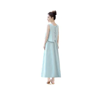 Cypress House Skirt Set Women's Light Blue Green