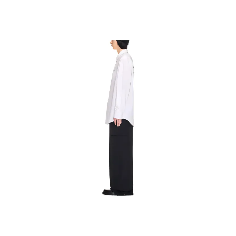 Off Logo Embroidered Long Sleeved Shirt-3