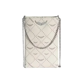Zadig & Voltaire Rocky Polyurethane Cell Phone Pouch Women's White