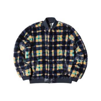 Nike SB Dunk High X Concepts Crossover Skateboard Sports Plush Plaid Jacket Asia Edition Colorblock Yellow