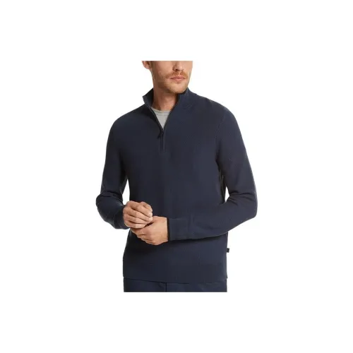 MICHAEL KORS Half zip Textured Cotton Jumper