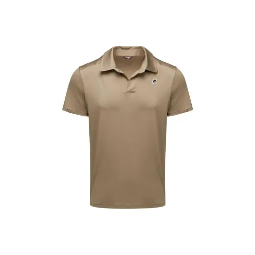 K WAY Polo Shirts Men Khaki