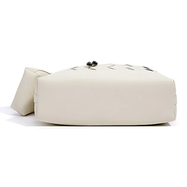 CLEVER& KETCH Cow Leather Dumpling Bag Handbag Women's Black/Milkshake White/Creamy Apricot/Khaki Green-6